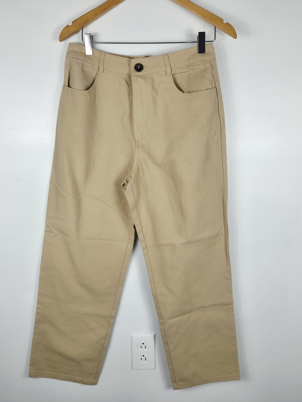 Forever 21 Women's Cropped Straight-Leg Pants - Beige
